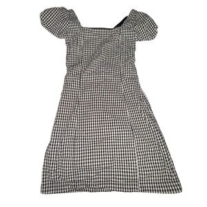 Sincerely Jules Cotton Classic Black and White Checkered Dress Size Small